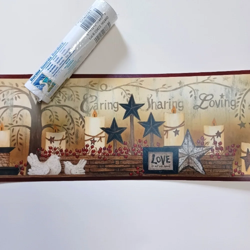 Wallpaper Border Country Caring Candles